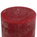 Floristik24 Solid colored candles dark red 70x120mm 4pcs