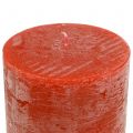 Solid-Colored Candles Orange 60x100mm 4 Pcs | Floristik24.ie