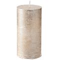 Floristik24 Solid-colored candles platinum 50x100mm 4 pcs