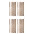 Solid-colored candles platinum 50x100mm 4 pcs | Floristik24.ie