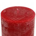 Floristik24 Solid colored candles red 50x100mm 4pcs