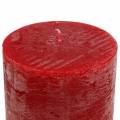 Floristik24 Solid colored candles red 70x100mm 4pcs