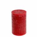 Floristik24 Solid-colored candles red 70x120mm 4 pcs