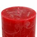 Floristik24 Solid colored candles red 70x80mm 4pcs