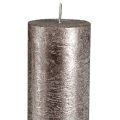 Solid coloured candles, taper candles, copper 50x300mm, 4 pieces | Floristik24.ie