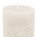 Solid colored candles white 60x100mm 4pcs | Floristik24.ie