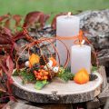 Solid-colored candles white 85x120mm 2 pcs | Floristik24.ie