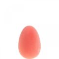 Floristik24 Easter egg decoration egg orange apricot plastic flocked 20cm