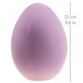 Floristik24 Easter egg plastic decorative egg purple lilac flocked 25cm
