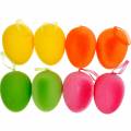 Floristik24 Colorful Easter eggs to hang, flocked eggs, Easter, spring decoration 8 pieces