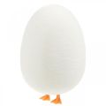 Floristik24 Decorative egg with legs Easter egg cream Funny Easter decoration H13cm 4pcs