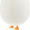 Floristik24 Decorative egg with legs Easter egg cream Funny Easter decoration H13cm 4pcs