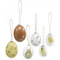 Floristik24 Easter egg to hang up retro plastic assorted 4/4.5/5cm 12 pieces