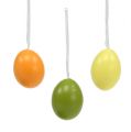 Floristik24 Egg to hang green-orange 6cm 12pcs