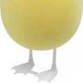Floristik24 Decorative egg with legs yellow table decoration Easter decorative figure egg H25cm