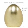 Floristik24 Ceramic egg golden, noble Easter decoration, decorative object egg metallic H16.5cm Ø13.5cm