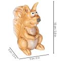 Sitting squirrel figurine for autumn decoration, 10cm | Floristik24.ie