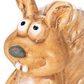 Sitting squirrel figurine for autumn decoration, 10cm | Floristik24.ie