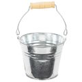 Floristik24 Bucket Ø10cm H8cm 10 pcs. Zinc, shiny