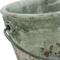Floristik24 Bucket for planting, ceramic vessel, bucket decoration antique look Ø11.5cm H10.5cm 3pcs