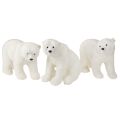 Floristik24 Polar bear decorative figures standing and sitting white 16/20cm 3pcs