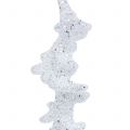 Floristik24 Icicles white with glitter to hang up 26.5cm 1p