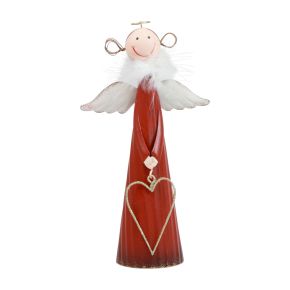 Floristik24 Angel decorative metal table decoration Christmas figure red 10.5×4.5×20cm