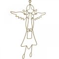 Floristik24 Angel pendant Christmas angel wire figures gold 15cm 6pcs