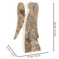 Angel figure made of wood with birch bark, 30cm | Floristik24.ie