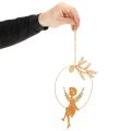 Angel Decorative Ring, Metal, Rust Finish, Christmas Decoration, 23.5 x 16.5 cm, 3 Pieces | Floristik24.ie