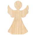 Wooden angel decorative figure made of light natural wood, Christmas decoration, 30cm | Floristik24.ie