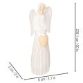 Angel figurine with heart decoration in cream white, 23cm | Floristik24.ie