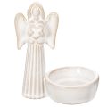Floristik24 Angel bowl decoration with small figure and round tealight holder 10cm 3pcs