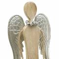 Floristik24 Wooden angel nature with glitter H53cm