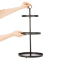 Three-tiered metal round serving stand for multi-tiered table decoration, 61cm | Floristik24.ie