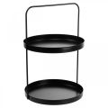 Floristik24 Cake stand decorative tray table shelf metal black H30cm Ø20cm