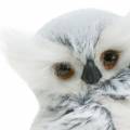 Floristik24 Decorative owl white with fur and feathers 21cm