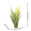 Artificial fern plant with root ball for home and office decoration, 57cm | Floristik24.ie