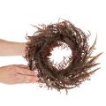 Artificial wreath with fern branches, autumn decoration, 35cm | Floristik24.ie