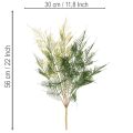 Artificial fern branch decoration, green, lifelike, 56cm | Floristik24.ie