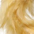 Floristik24 Feather wreath yellow small Ø11cm real feathers decoration wreath easter decoration