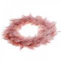 Floristik24 Deco feather wreath large old pink Easter decoration Ø24cm real feather