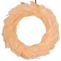 Spring wreath orange wreath to hang door wreath Ø20cm 3pcs