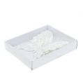 Floristik24 Feather butterfly white with mica 11cm 3pcs