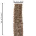 Faux fur trim for decoration and crafts, 15x180cm, 2 pieces | Floristik24.ie