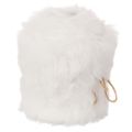 Floristik24 White fluffy decorative ribbon, faux fur roll, 10x140cm, 3 pieces