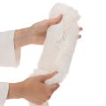 White fluffy decorative ribbon, faux fur roll, 10x140cm, 3 pieces | Floristik24.ie