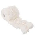 White fluffy decorative ribbon, faux fur roll, 10x140cm, 3 pieces | Floristik24.ie