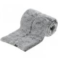 Floristik24 Table runner faux fur grey, decorative fur for table 15×200cm