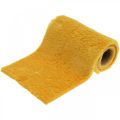 Floristik24 Fur ribbon yellow faux fur for handicrafts table runner 15 × 150cm